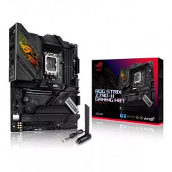 ASUS ROG STRIX Z790-H GAMING WIFI, Socket 1700, 17 Phases, Intel® Z790 (14/13/12th Gen CPU), CPU graphics, HDMI, DP, Dual 4xDDR5-7800, 2xPCIe x16 5.0, 4 xSATA3, RAID, 4xM.2 4.0, 1xPCIe x1, S1220A/SPDIF, 2.5GbE LAN, WiFi6E/BT, 2xUSB-C 3.2Gen2x2, 3xUSB 3.2G